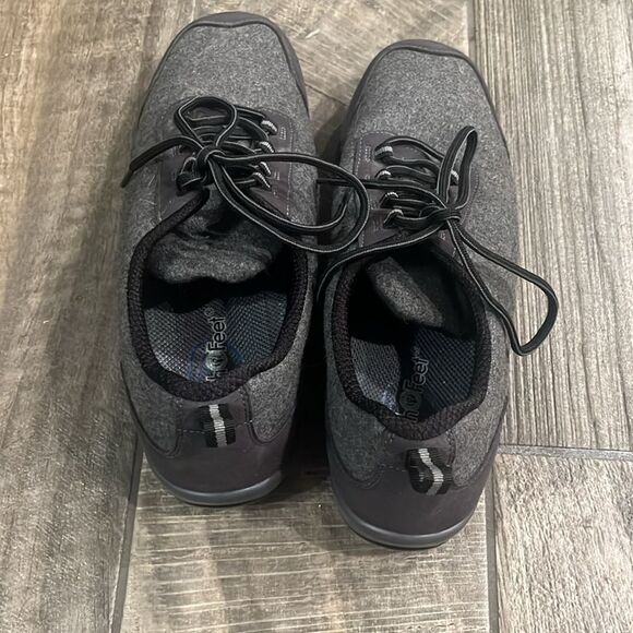 Orthofeet grey & black lace up textile oxfords - Picture 5 of 5